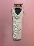 White House Black Market Draped Cocktail Dress