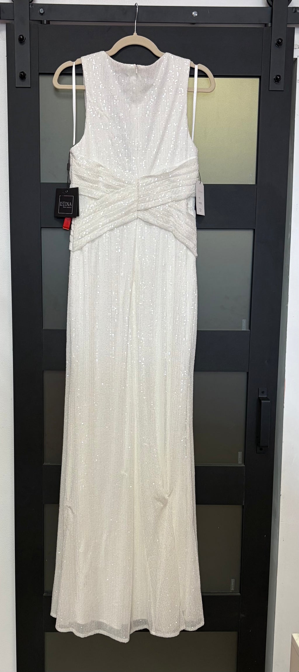 Ieena by Mac Duggal Style 26598 Beaded Twist Front Bridal Gown