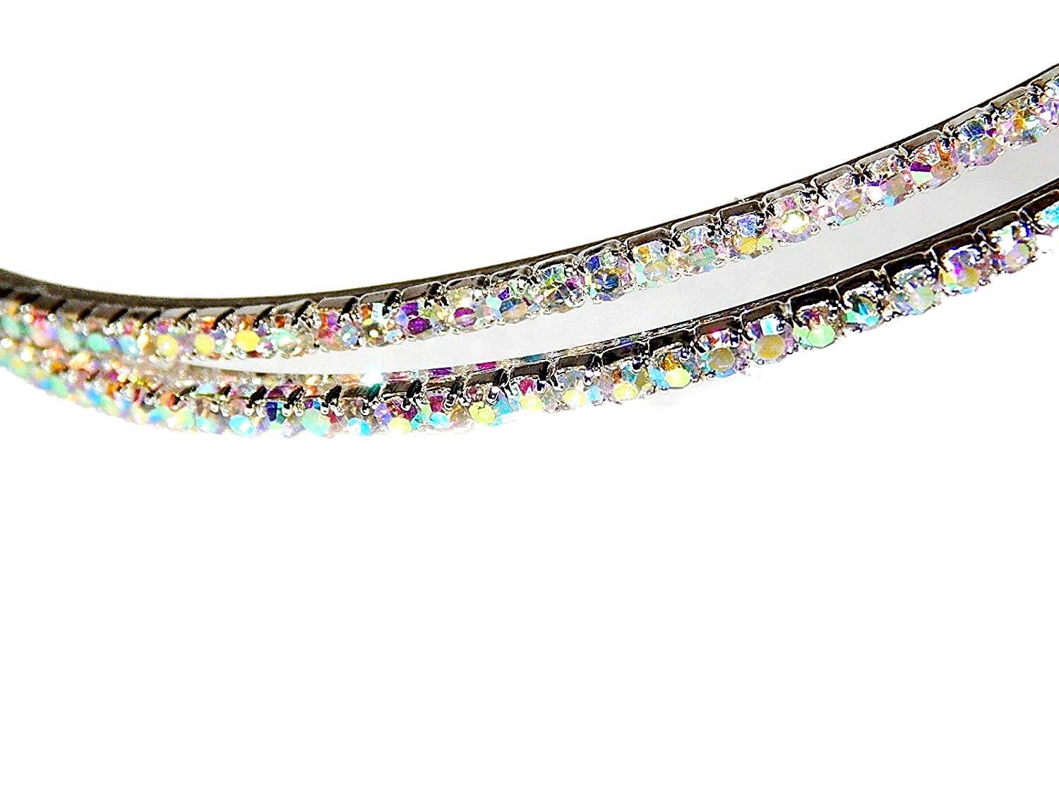 Diacly - 75mm Basic Sparkle Rhinestone Hoop Earrings