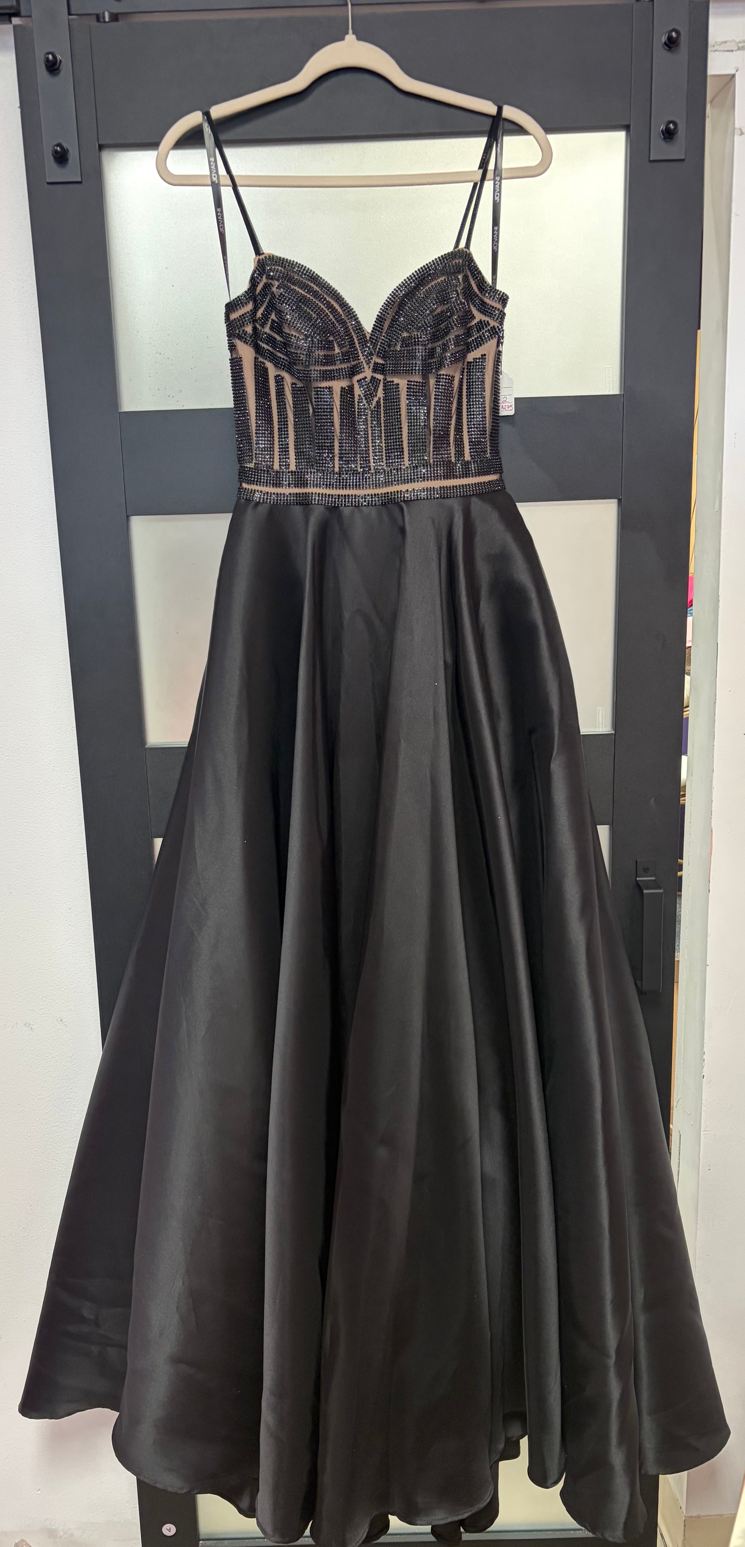 JVN by Jovani JVN62510CL Black Beaded Corset Ball Gown
