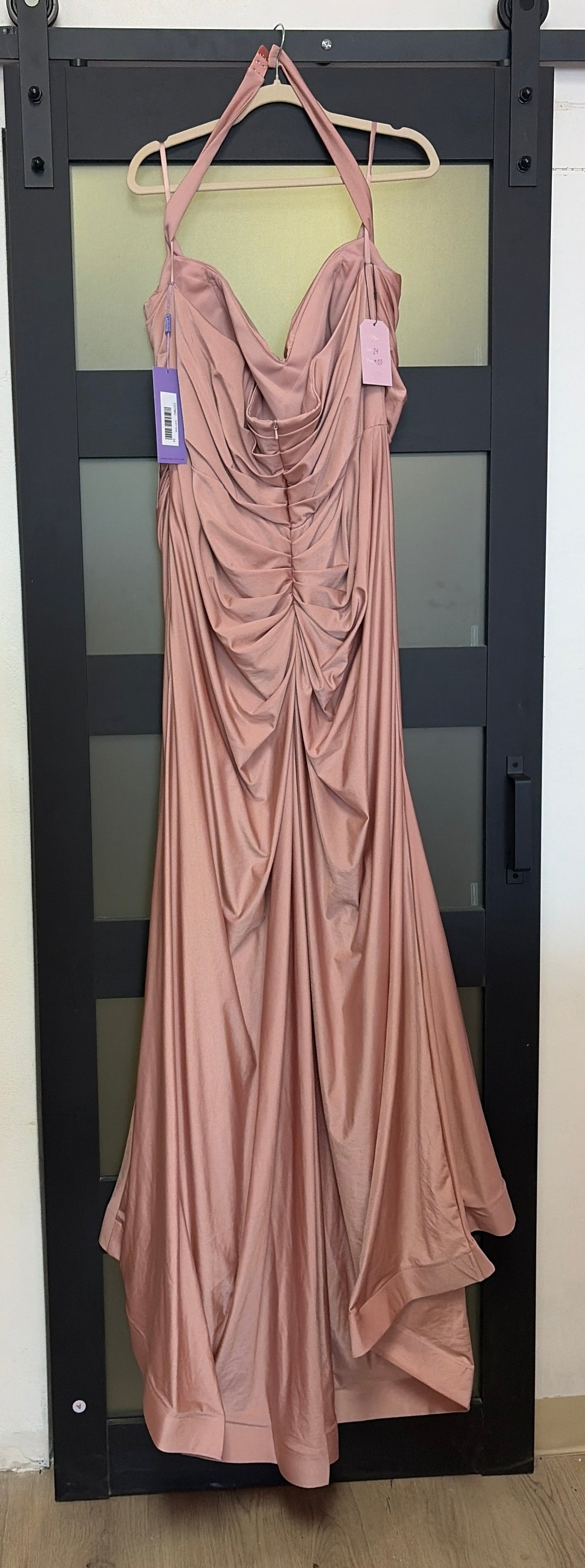 Cinderella Divine Dusty rose halter gown