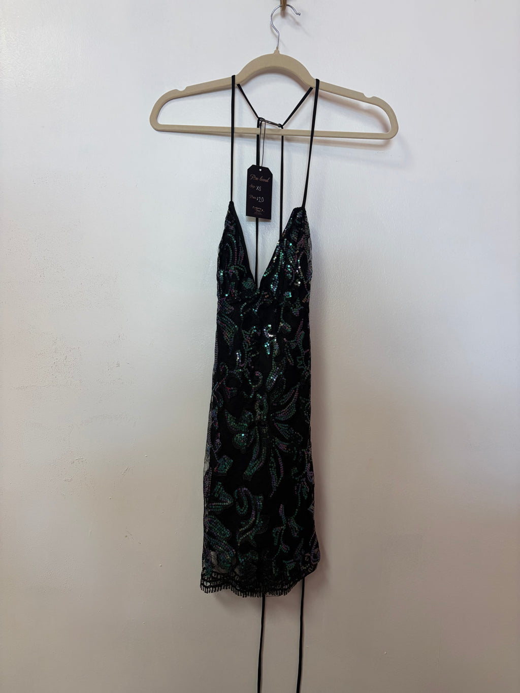 Lucy in the Sky Black Iridescent Sequin Mini Dress