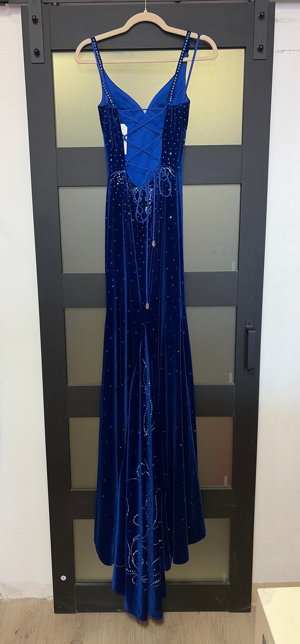Johnathan Kayne dark blue sequin dress