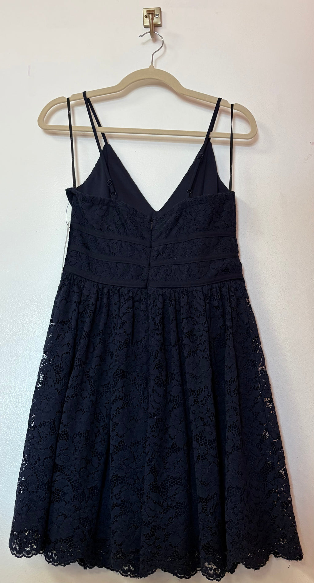 Navy Lace Fit & Flare Homecoming Dress Sleeveless Cocktail Party Dress