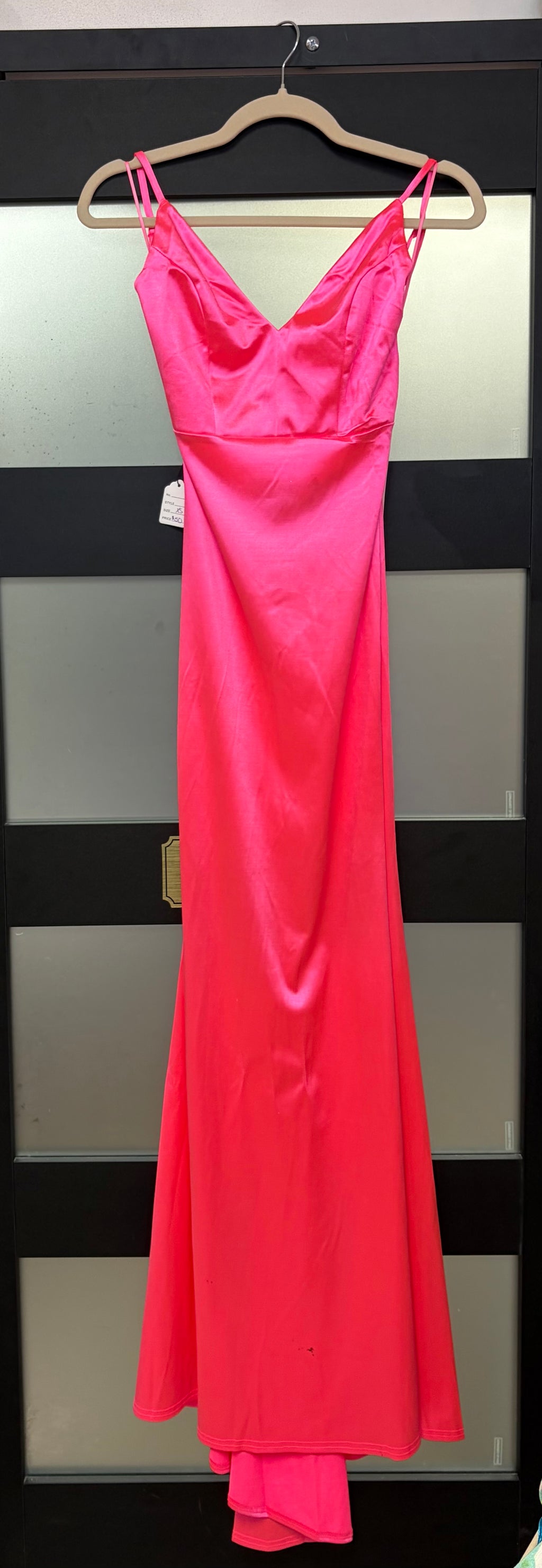Ladivine by Cinderella Divine - NEON FITTED SATIN DRESS