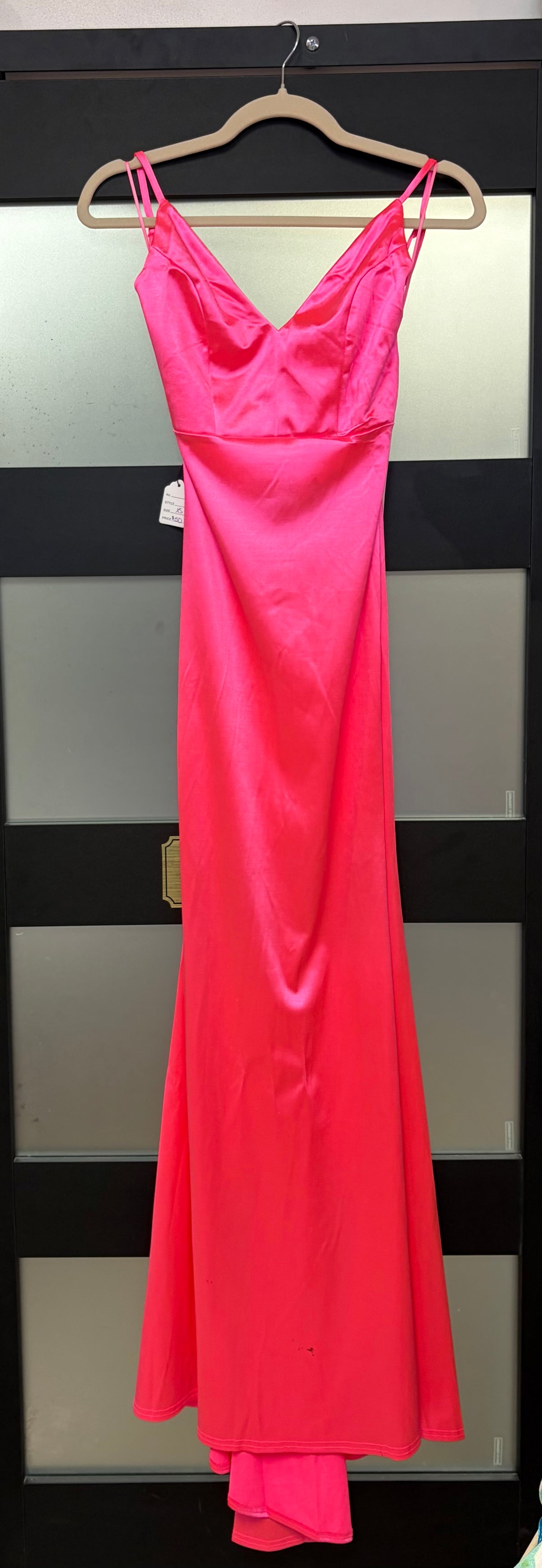 Ladivine by Cinderella Divine - NEON FITTED SATIN DRESS