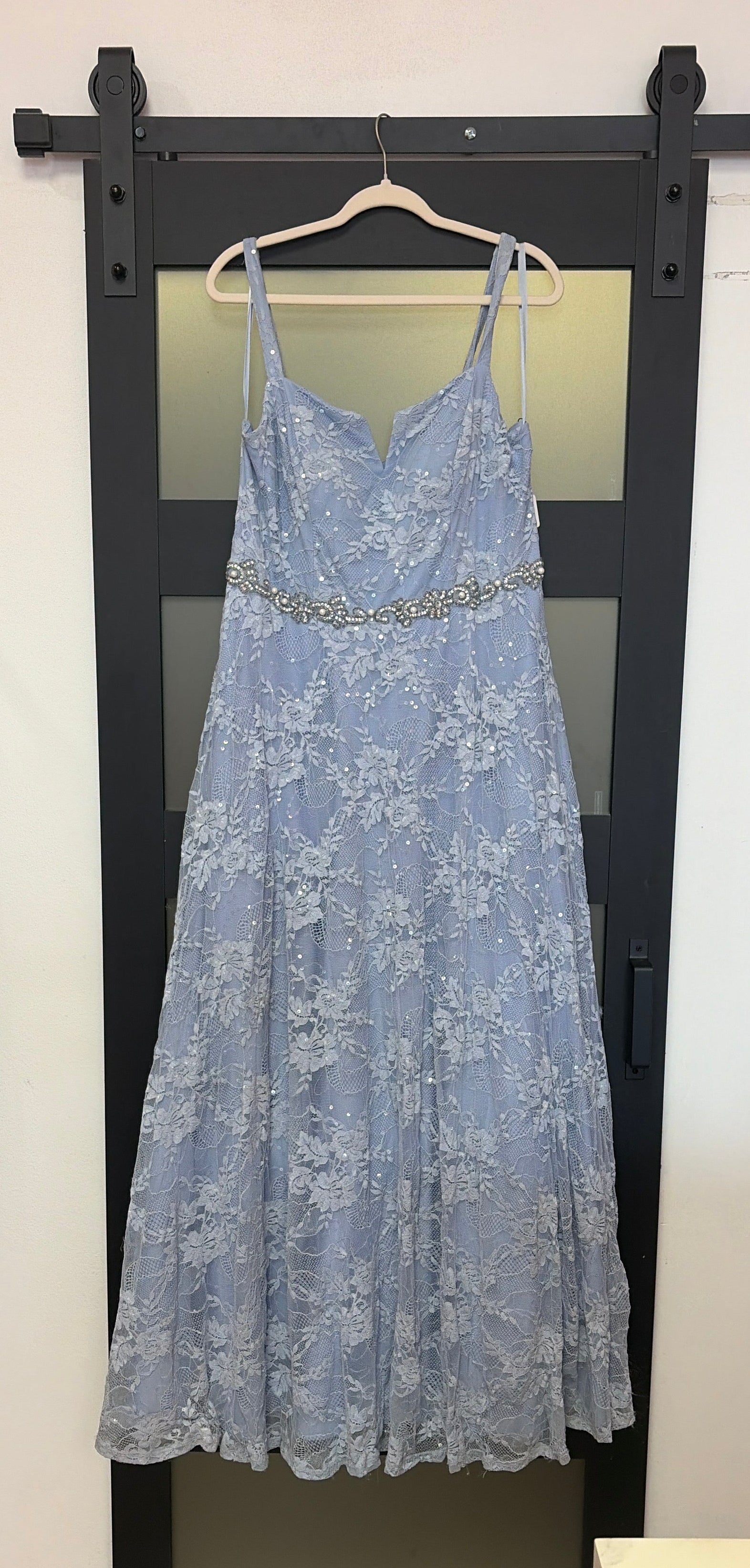 Say Yes to the Prom lavender gown with floral details