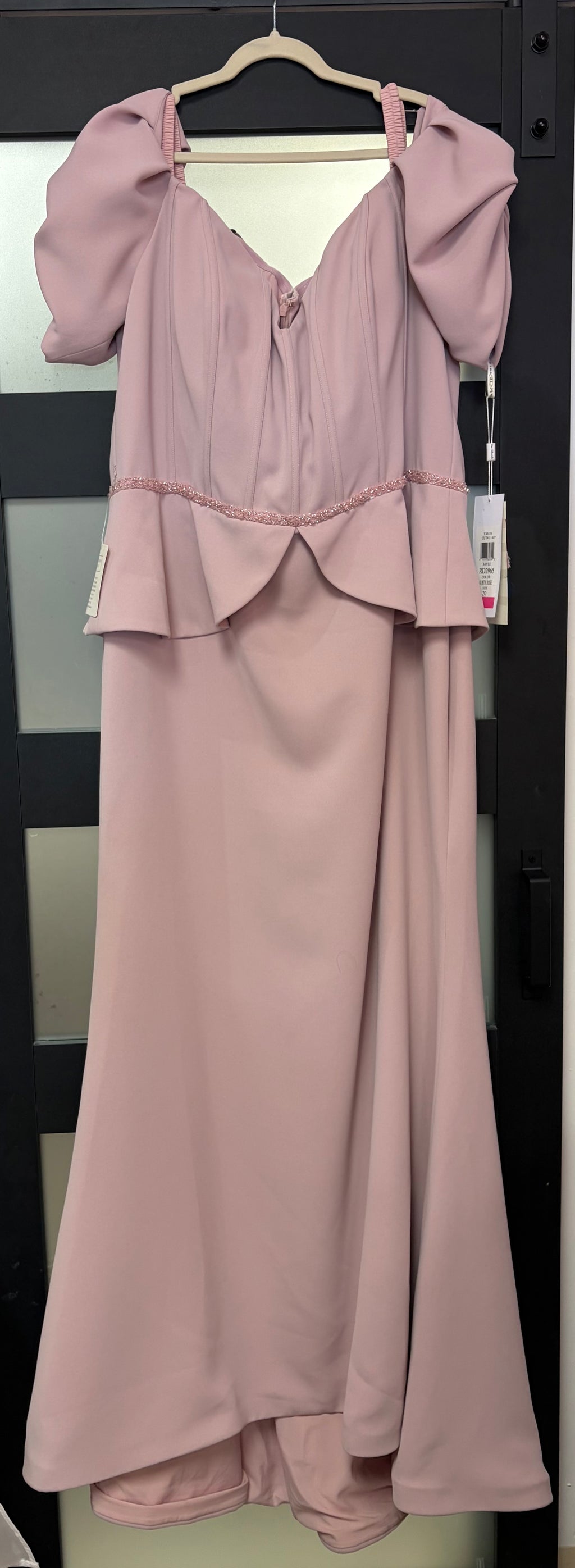 Rina di Montella for Colors RD2965 Blush Peplum Gown