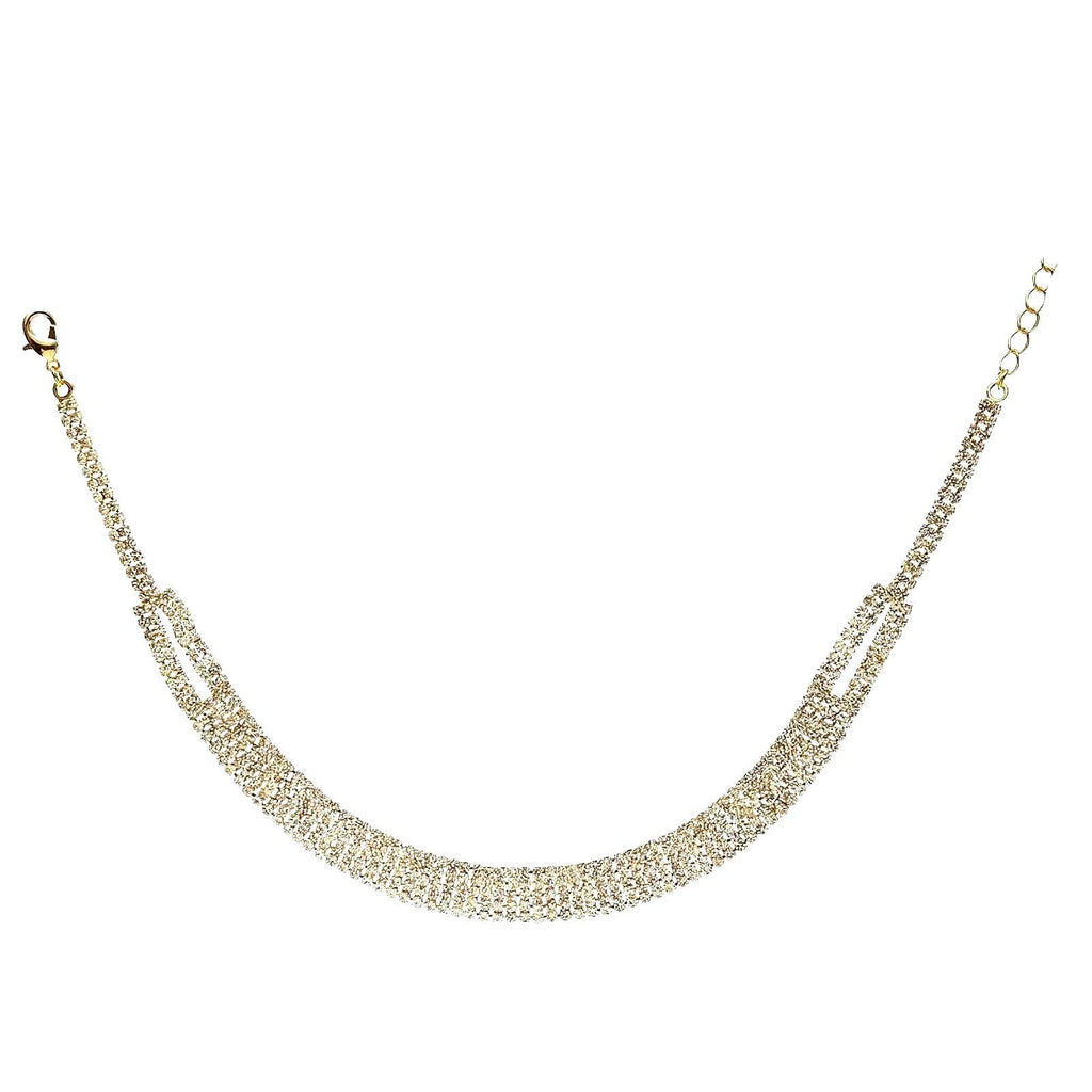 Diacly - 5 Lines Rhinestone Choker