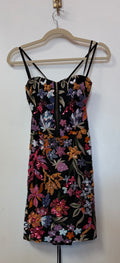 Alyce Paris 4880 Black Multicolor Floral Sequin Homecoming Dress