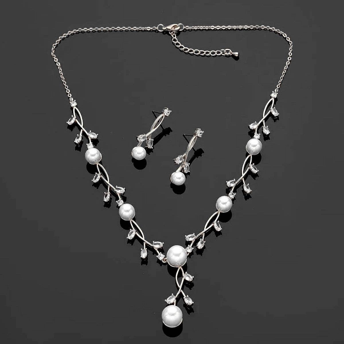 Diacly - Ethereal Pearls Vine Necklace Set
