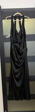 Galina Signature Draped Silk Evening Gown