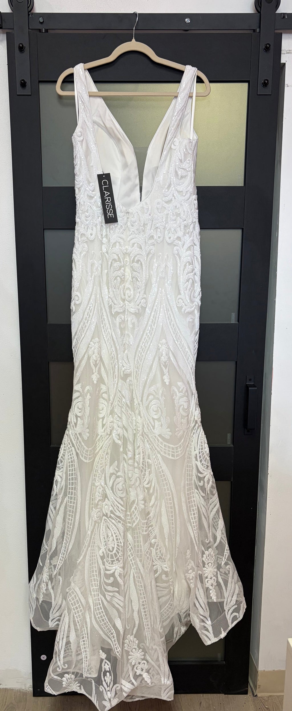 Clarisse 810584 Beaded Plunge Bridal Gown
