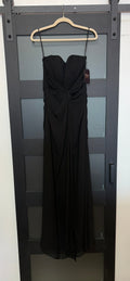 Morilee strapless black evening gown