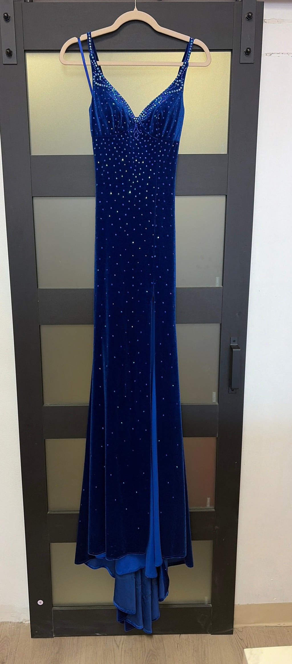 Johnathan Kayne dark blue sequin dress