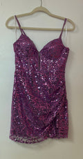 Lulus Violet Sequin Corset Mini Dress