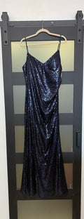 Ever Pretty navy blue long sequin dress