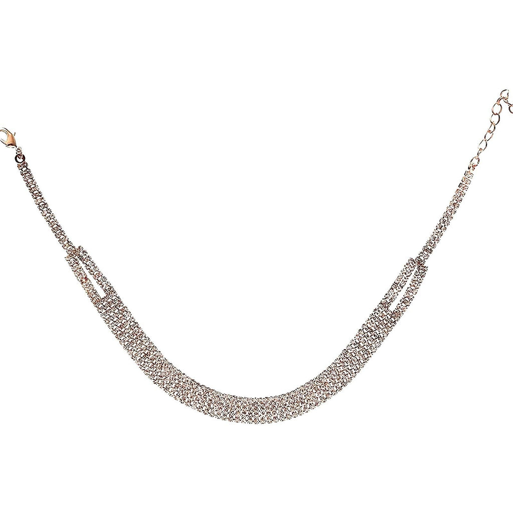 Diacly - 5 Lines Rhinestone Choker