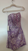 Jasz Couture – Lavender Floral Lace Corset Cocktail Dress