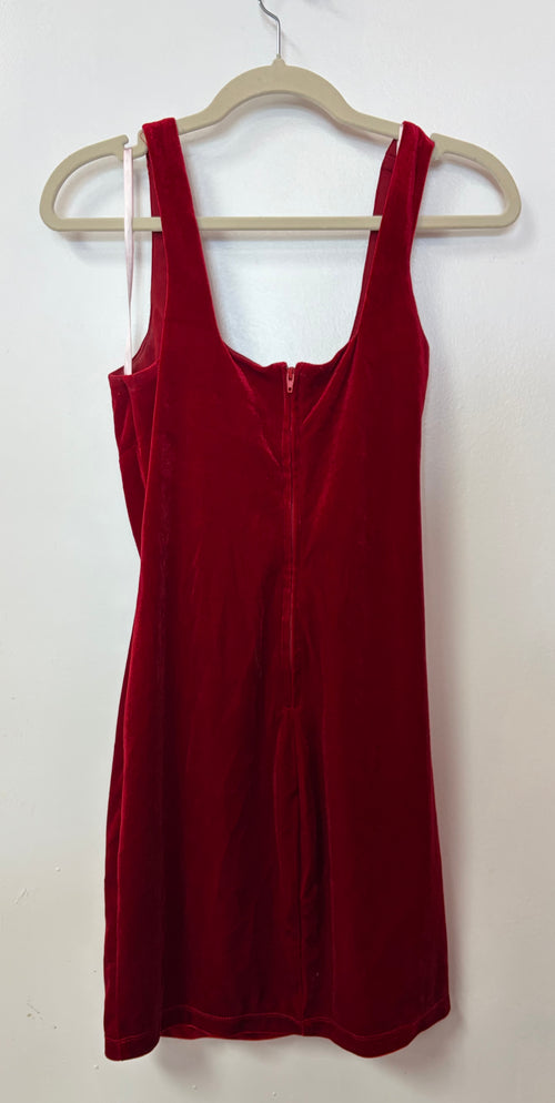 B Darlin Red Velvet Cocktail Dress