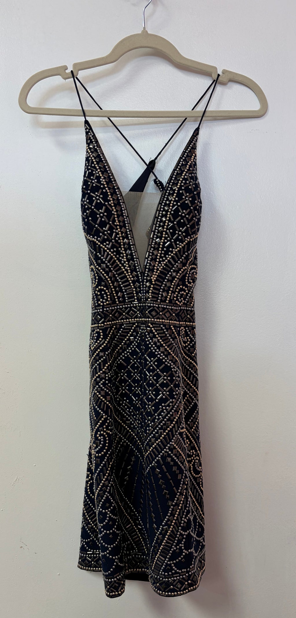 Alyce Paris 1344 Beaded Open-Back Cocktail Dress