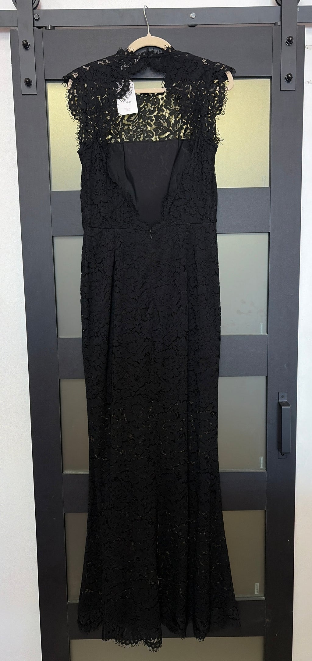 Rachel Zoe Elegant Black Lace Formal Gown