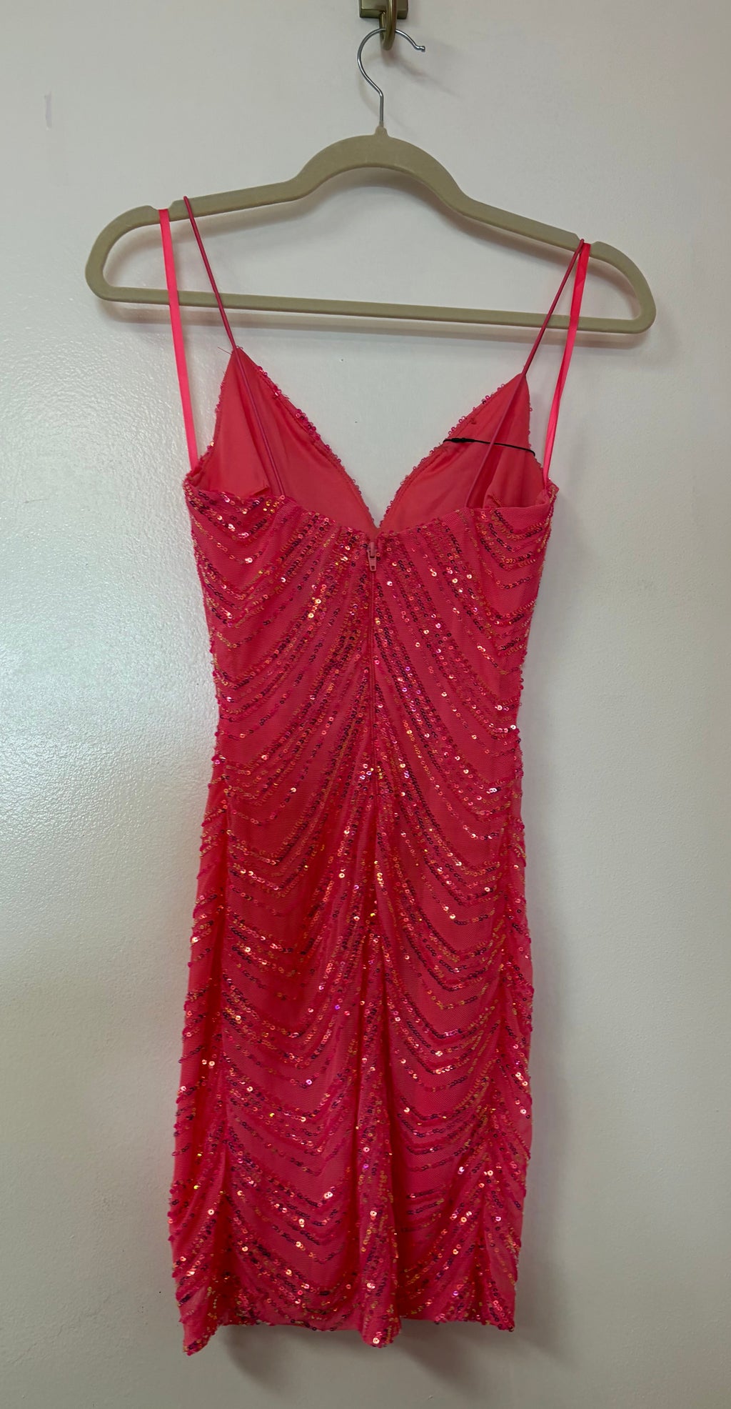 Windsor Hot Pink Sequin Bodycon Mini Dress
