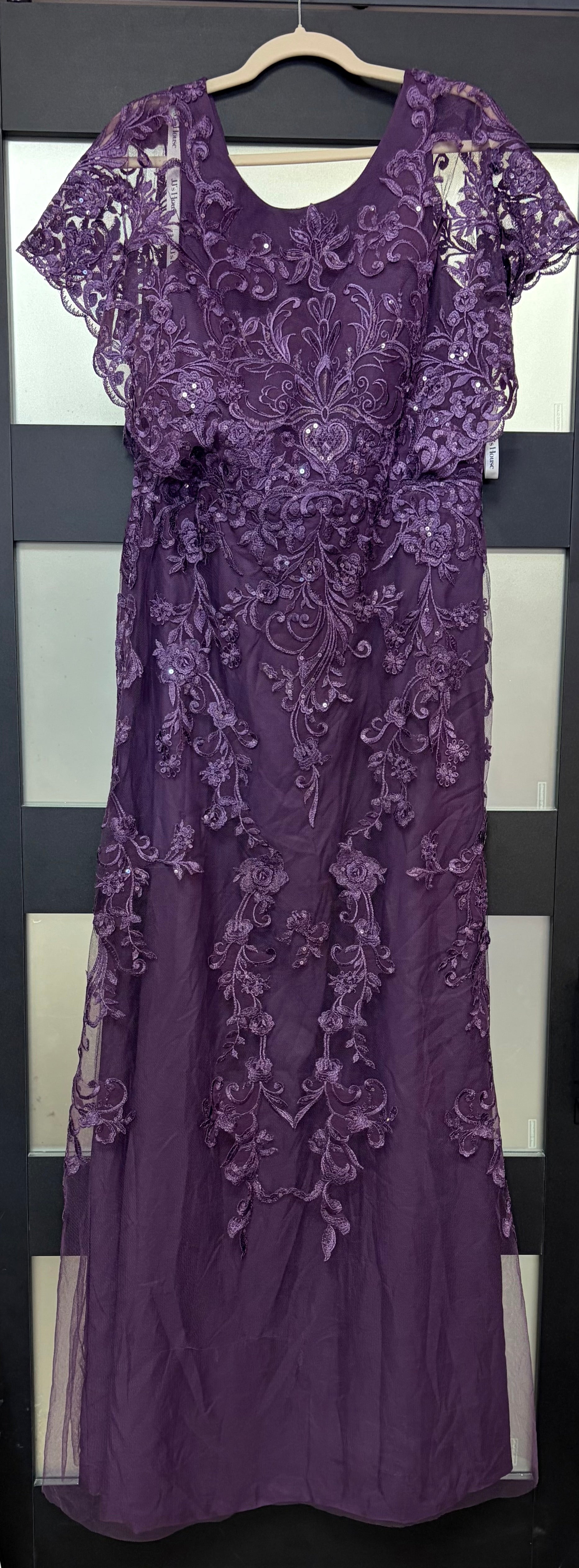 JJ’s House 285918 Purple Embroidered Evening Gown