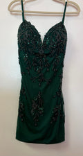 Faviana S10923 Emerald Beaded Cocktail Dress