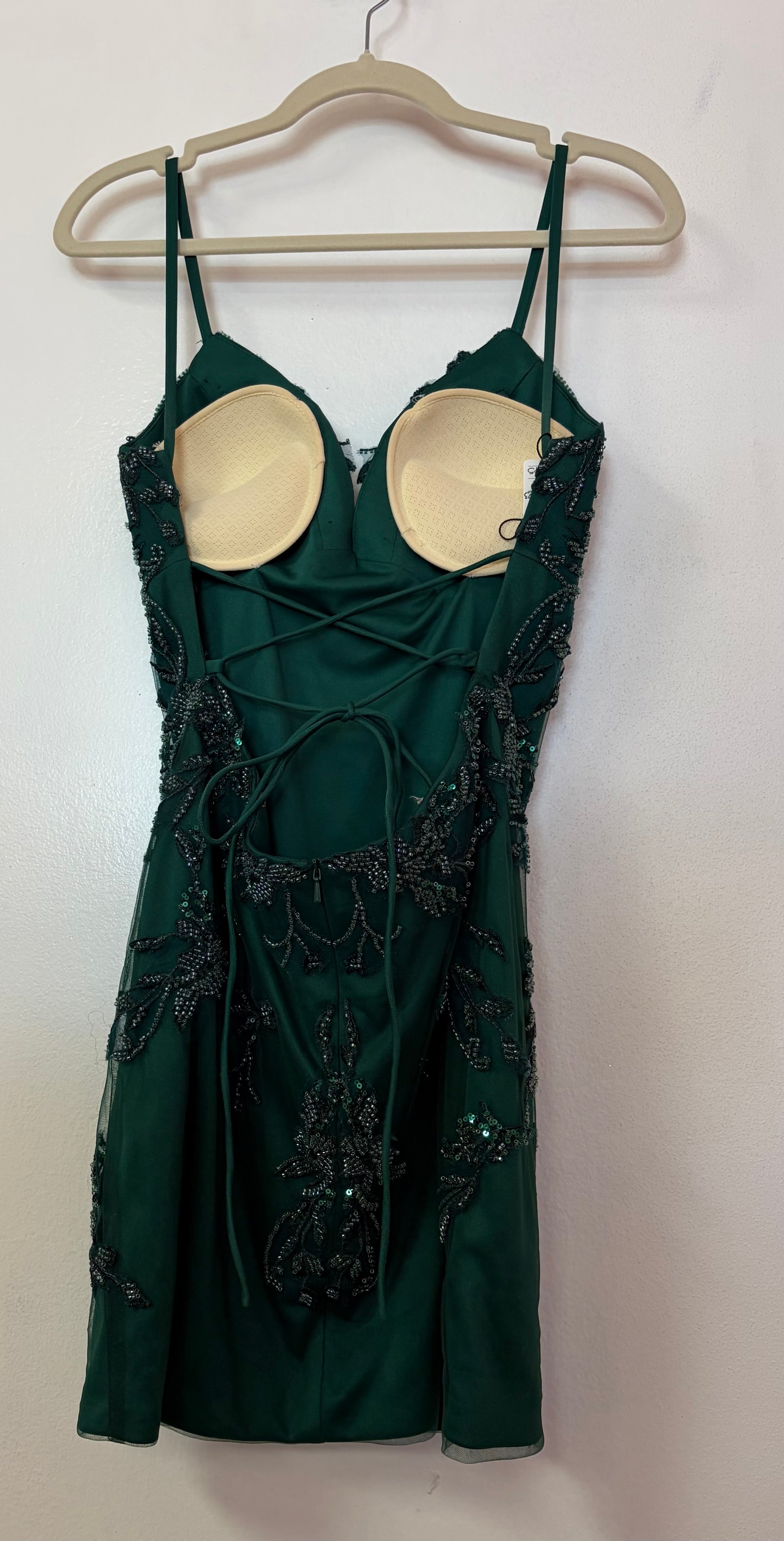 Faviana S10923 Emerald Beaded Cocktail Dress