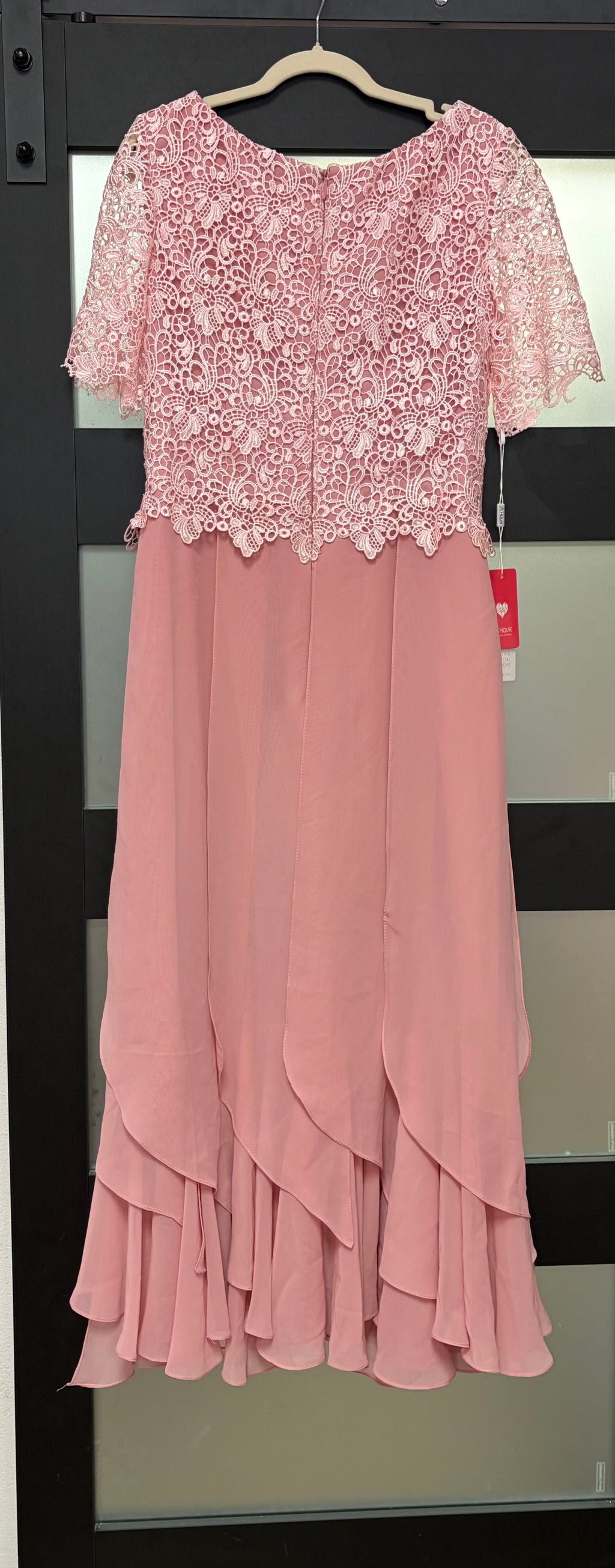 JJ’s House Dusty Rose Lace Chiffon Mother of the Occasion Dress
