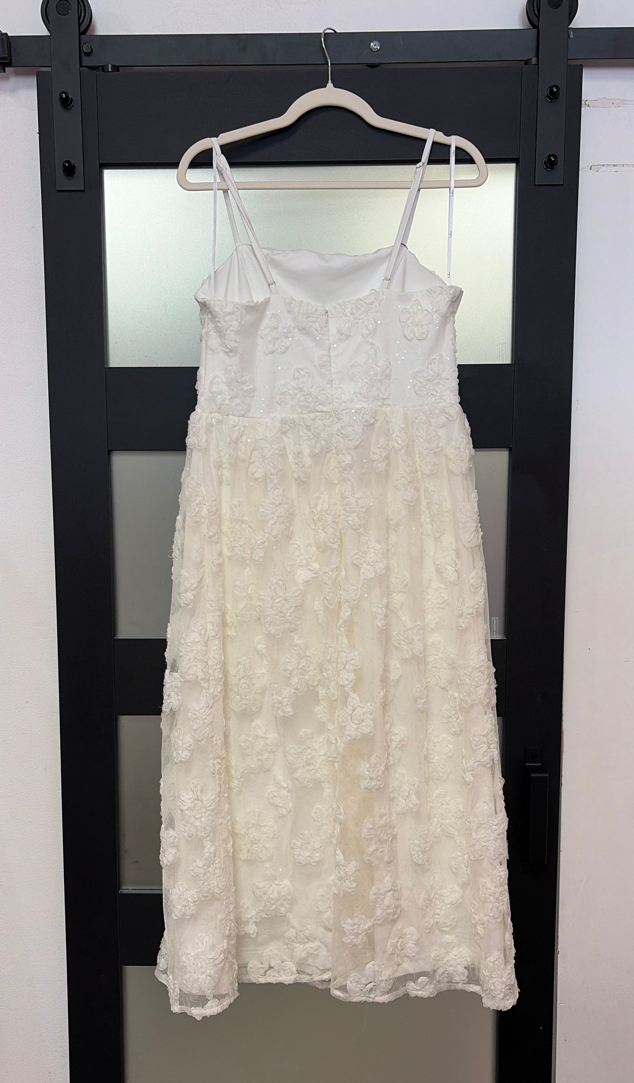 Lulus Ivory Rosette Floral Midi Dress