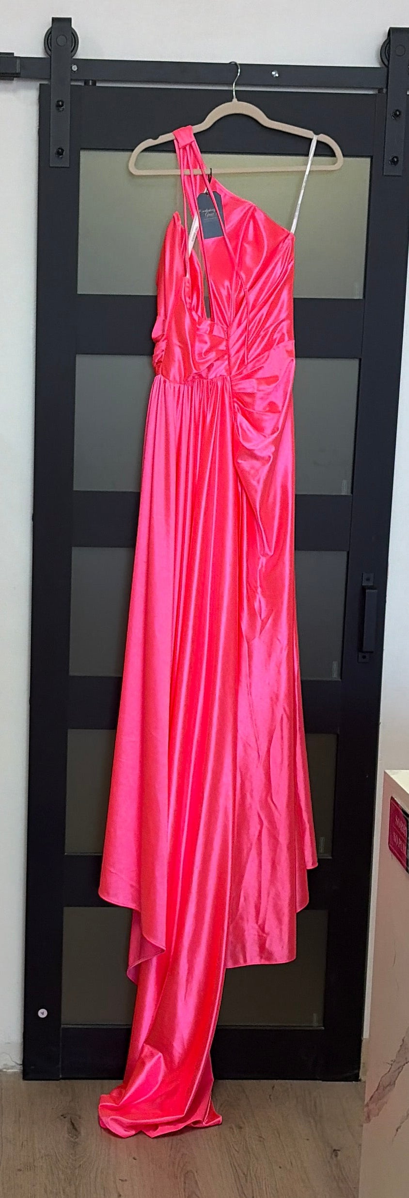 Sherri Hill 55036 hot pink floor length gown
