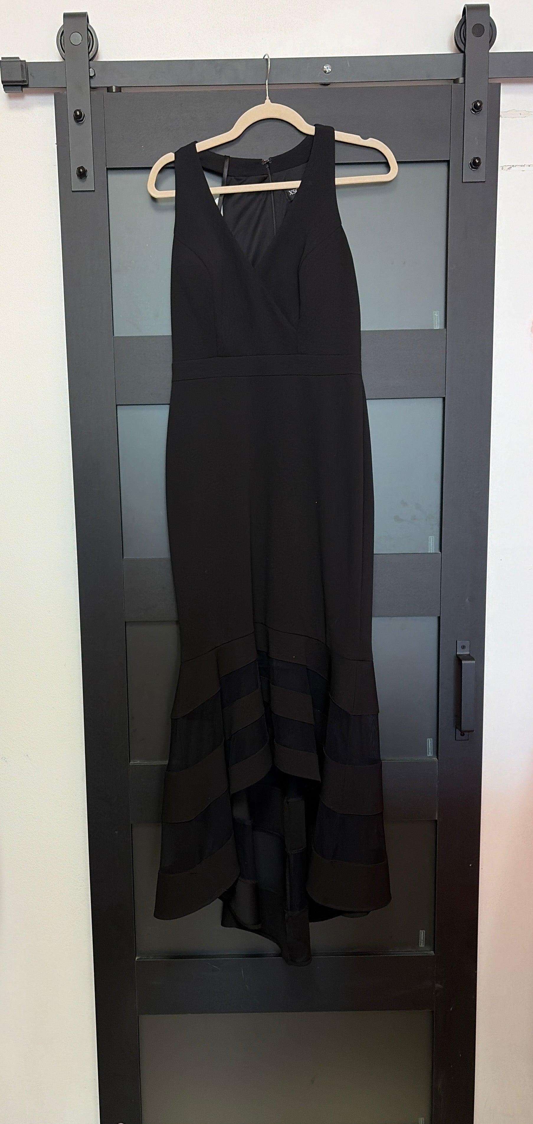 Black Xscape high low dress