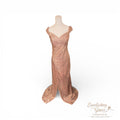 La Femme 29831 Rose Gold Sequin Prom Dress