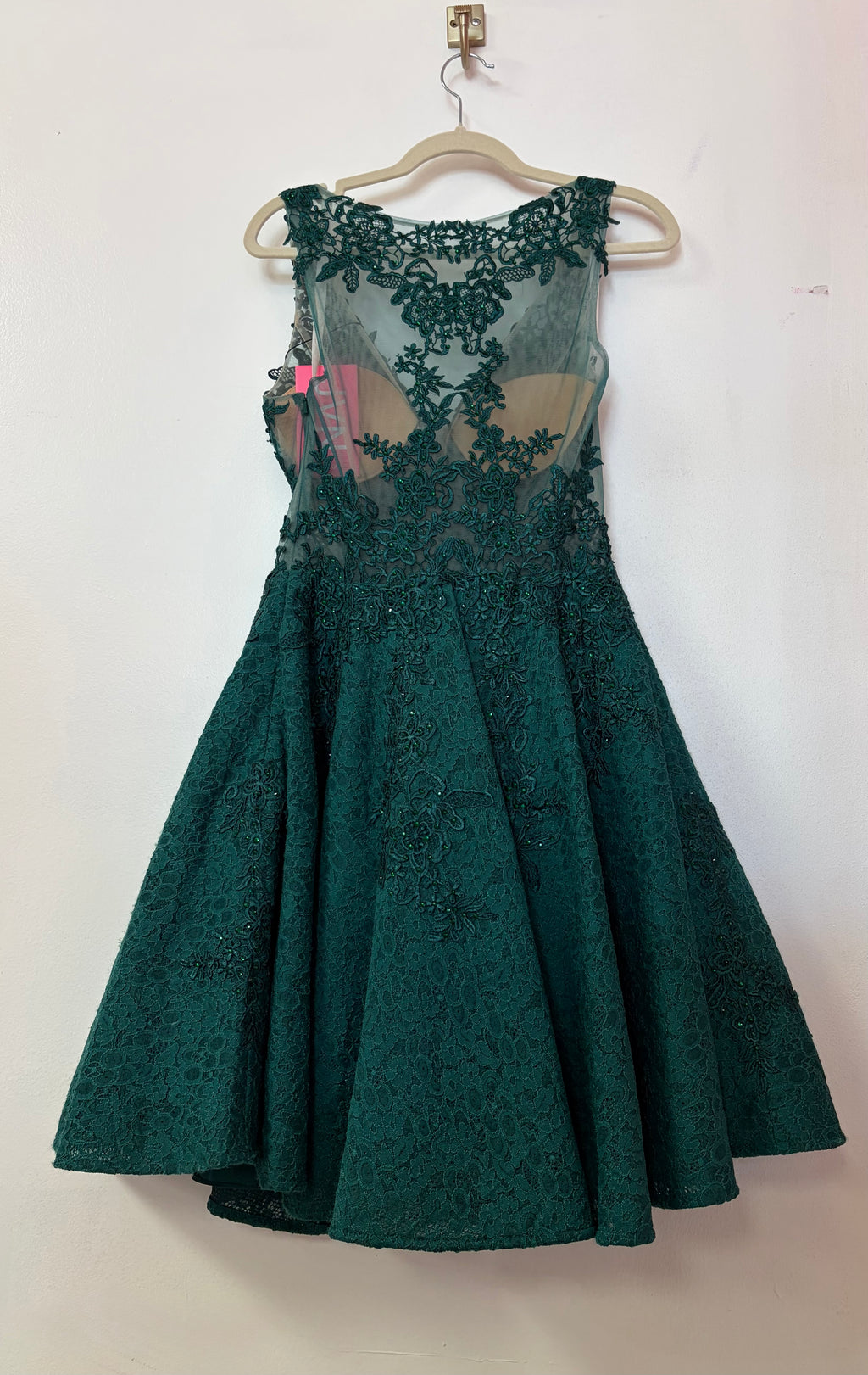 JVN by Jovani JVN45264 Emerald Lace Homecoming Dress