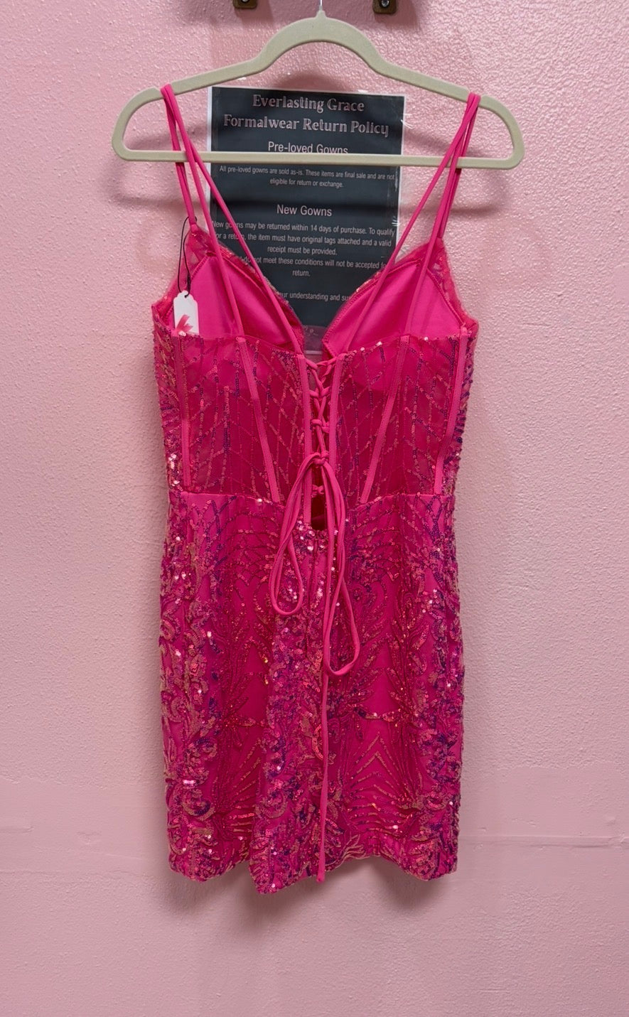 Hot pink minidress