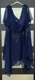 JJ’s House Navy Chiffon Lace Mother of the Occasion Dress