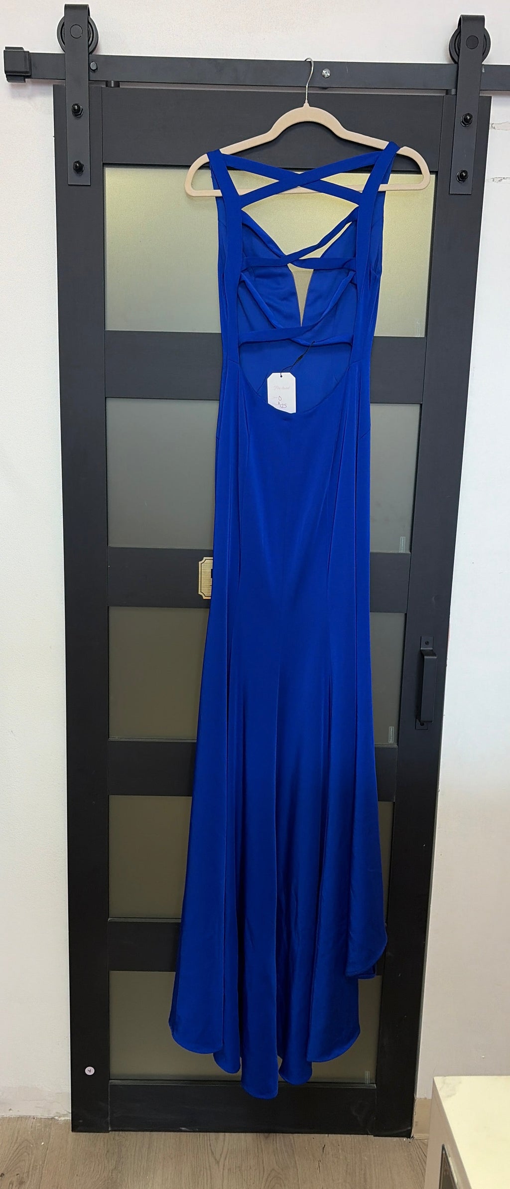 Alyce Paris royal blue floor length gown