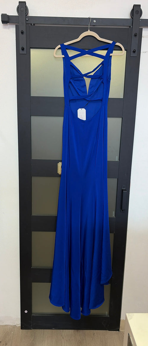 Alyce Paris royal blue floor length gown