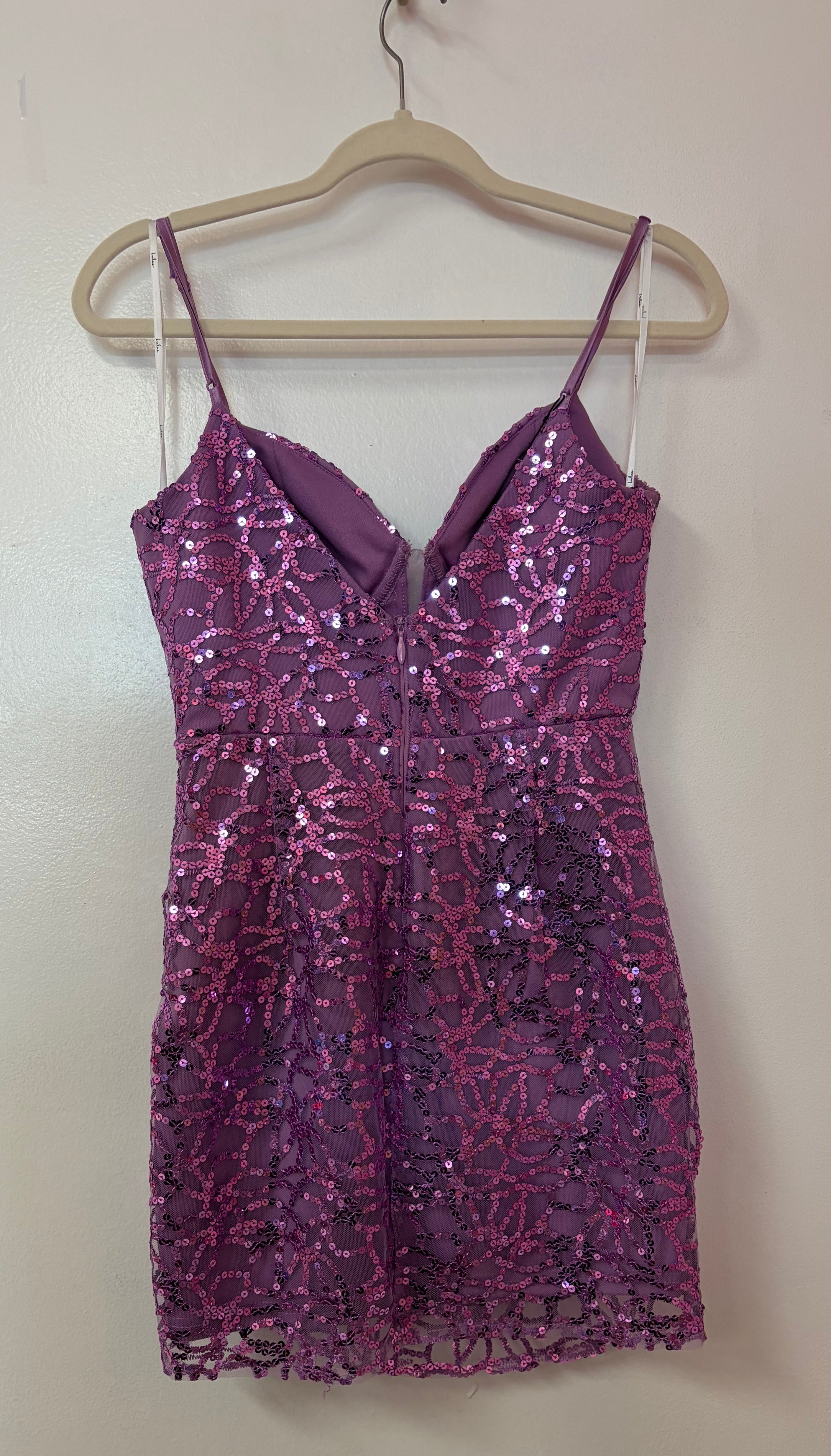 Lulus Violet Sequin Corset Mini Dress