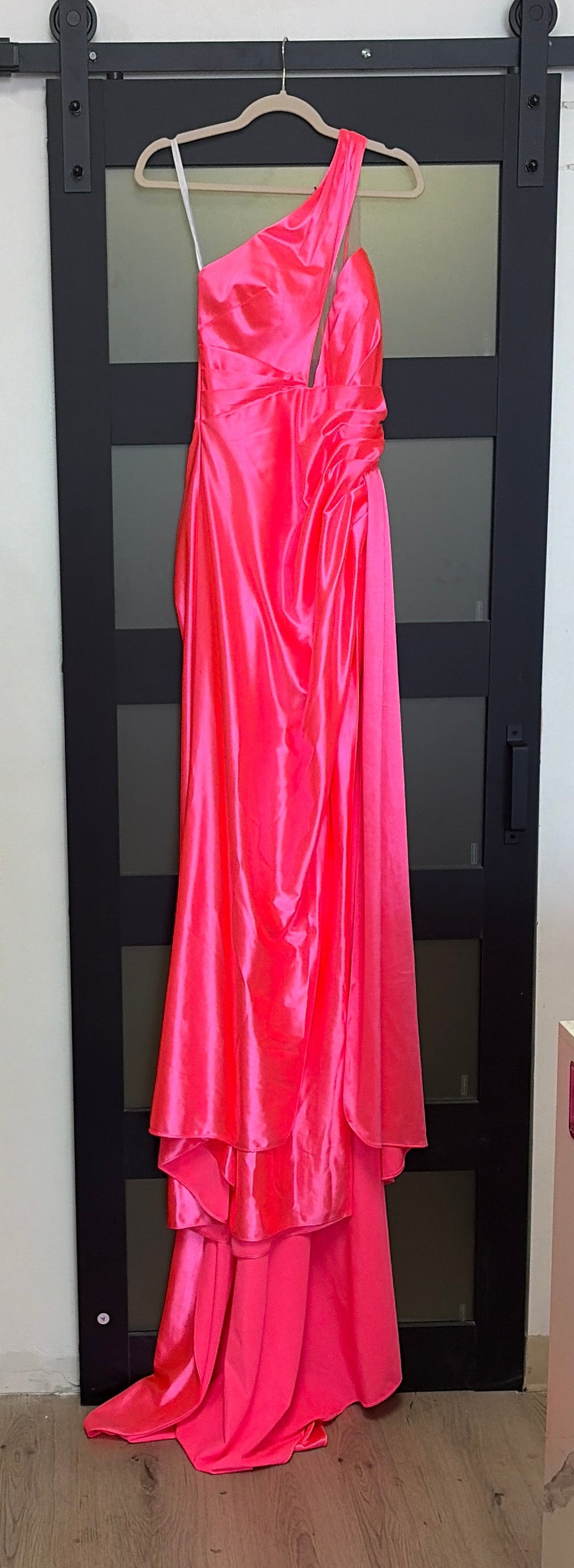 Sherri Hill 55036 hot pink floor length gown
