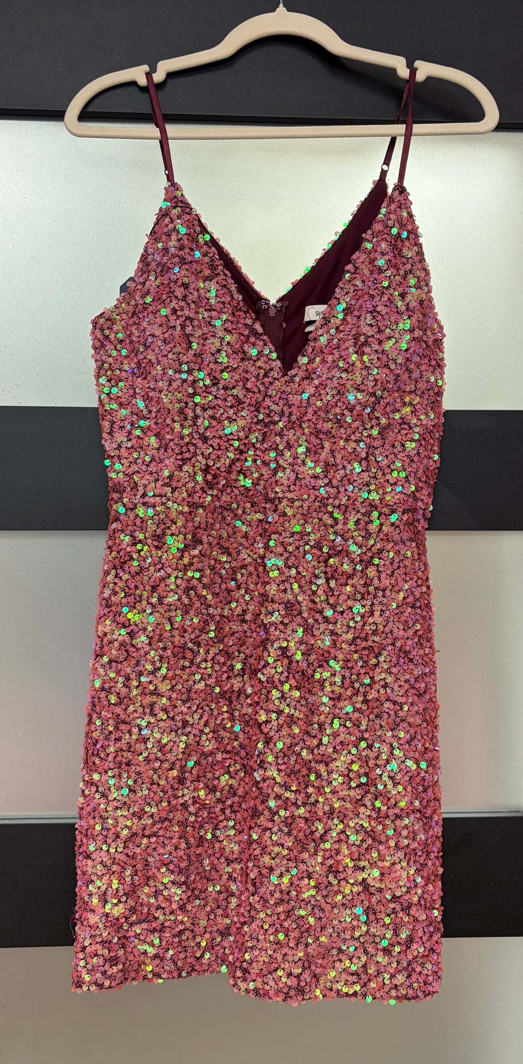 Speechless Pink Iridescent Sequin Bodycon Mini Dress