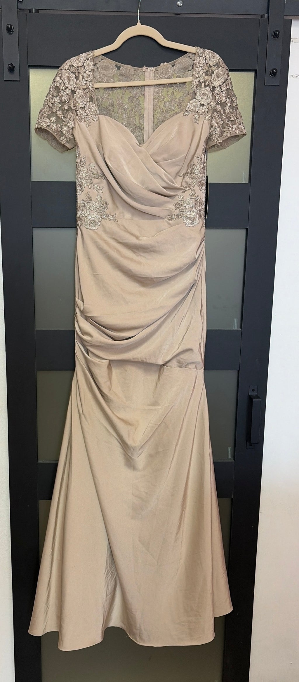 La Femme 27989 frost rose floor length formal gown