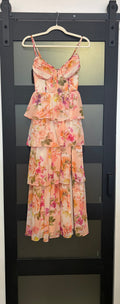 Birdy Grey Blush Garden Tiered Ruffle Dress