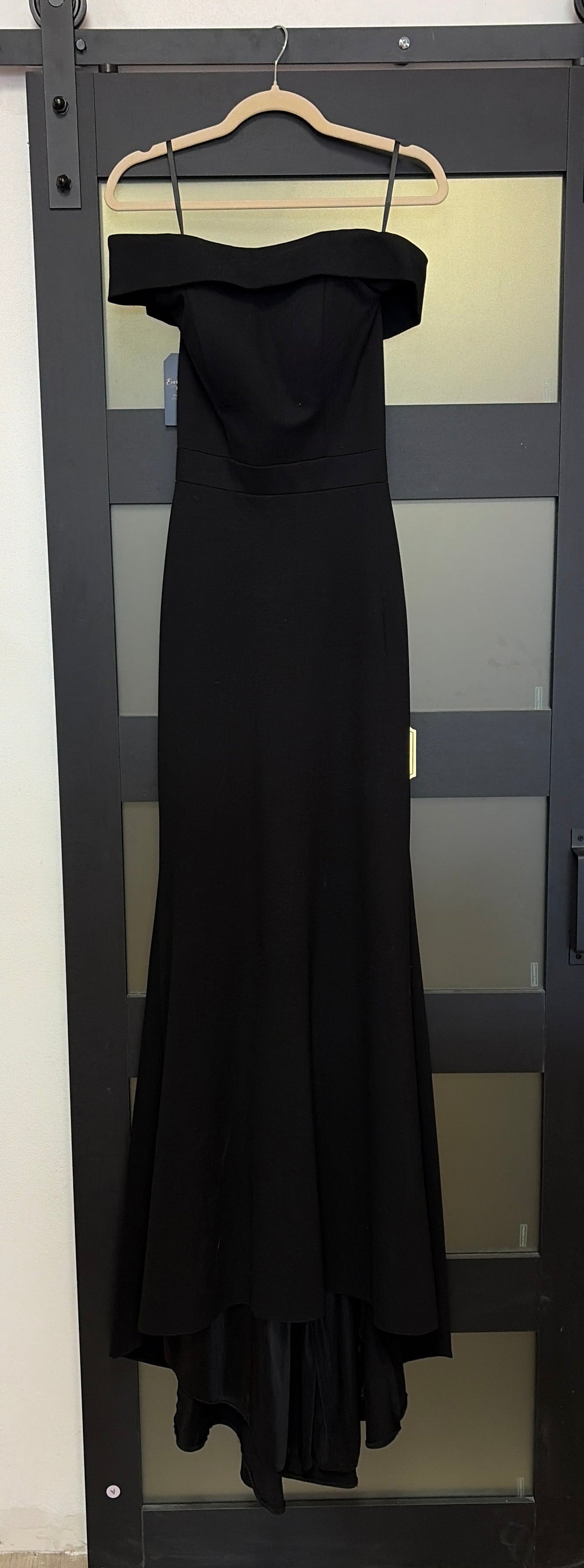Sherri Hill 50824 black off shoulder gown
