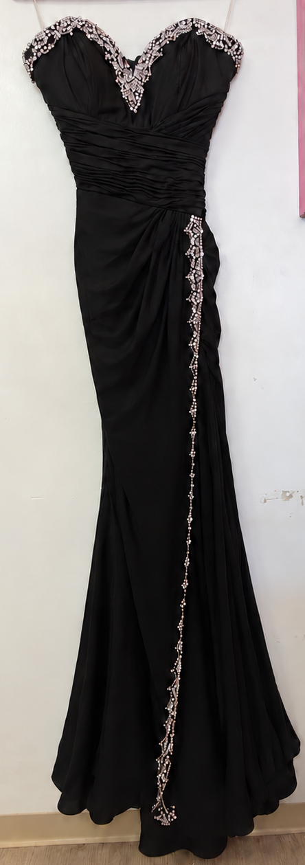 Ava Presley 39290 Black Strapless Gown