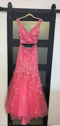 Morilee style 47035 two piece pink skirt set