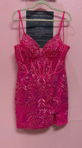 Hot pink minidress