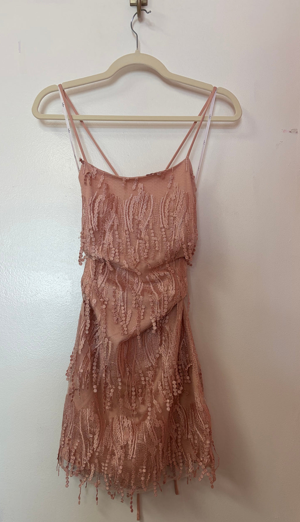 Lulus Blush Pink Fringe Lace-Up Homecoming Dress – Everlasting Grace Formalwear LLC